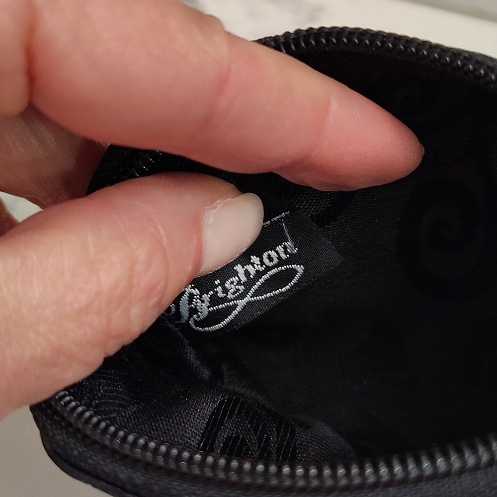 Brighton Small Black Leather Coin Purse Pebble Embossed - Picture 6 of 6